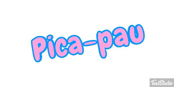 Pica-pau Efeito do texto