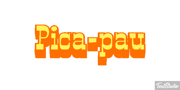 Pica-pau Efeito do texto