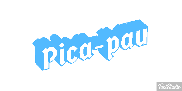 Pica-pau Efeito do texto