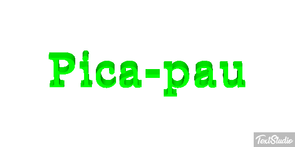 Pica-pau Efeito do texto