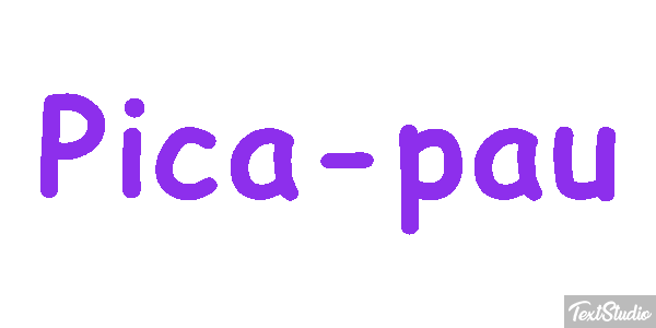 Pica-pau Efeito do texto
