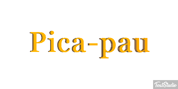 Pica-pau Efeito do texto