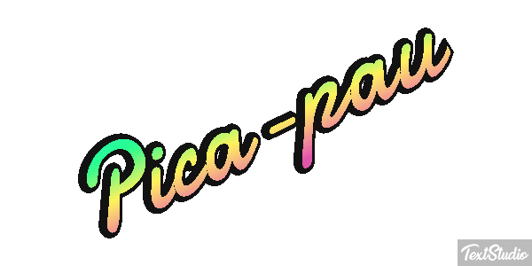 Pica-pau Efeito do texto