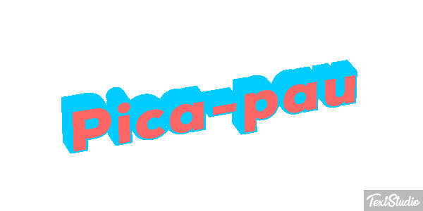 Pica-pau Efeito do texto