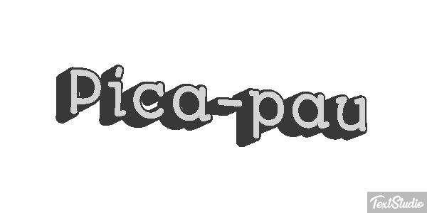 Pica-pau Efeito do texto