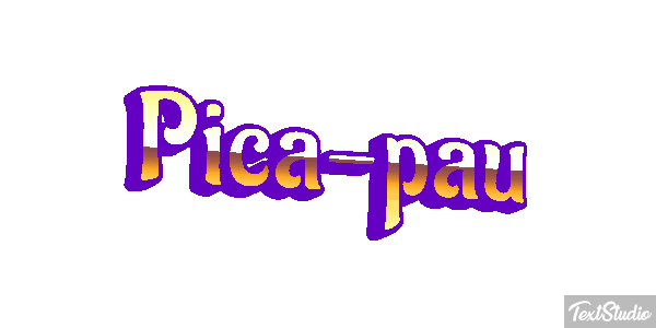 Pica-pau Efeito do texto