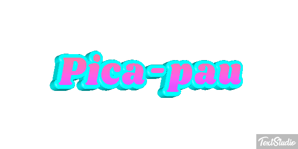 Pica-pau Efeito do texto