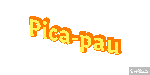 Pica-pau Efeito do texto