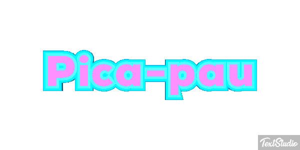 Pica-pau Efeito do texto