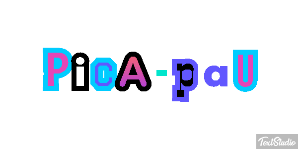 Pica-pau Efeito do texto