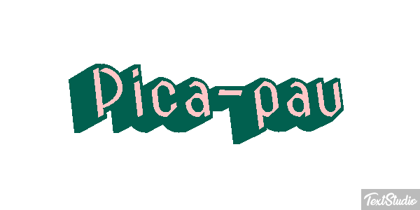 Pica-pau Efeito do texto