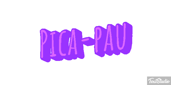 Pica-pau Efeito do texto
