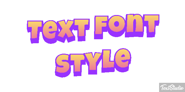 Text Font Style Effetto testo