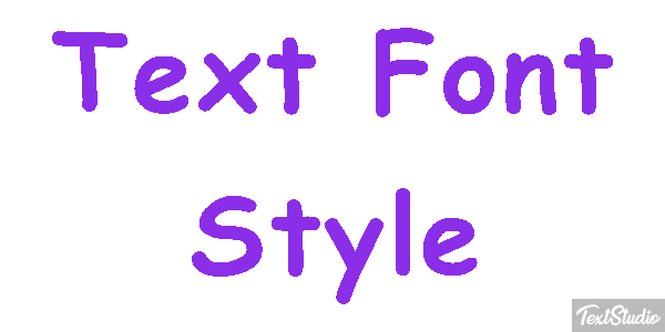 Text Font Style Effetto testo