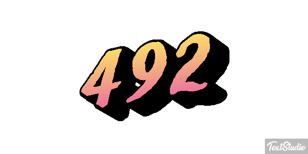 492 Text effect