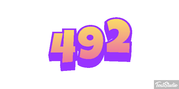 492 Text effect