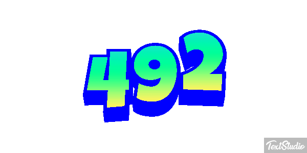 492 Text effect