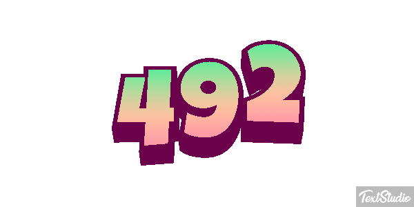 492 Text effect
