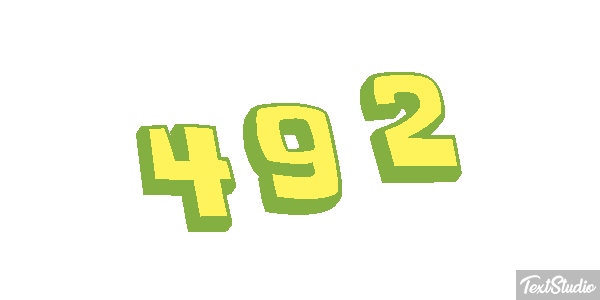 492 Text effect