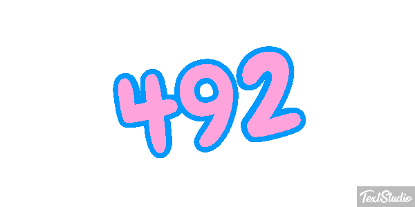 492 Text effect