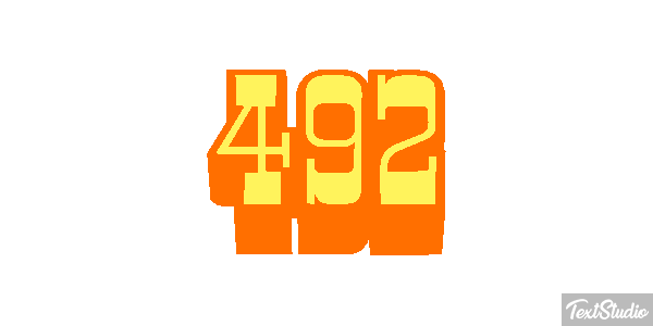 492 Text effect