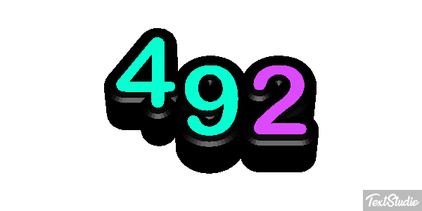 492 Text effect