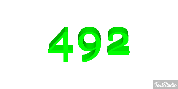 492 Text effect