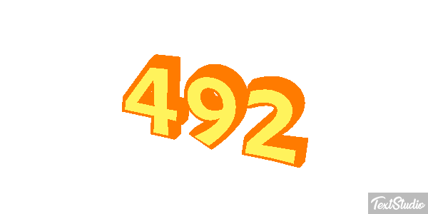 492 Text effect