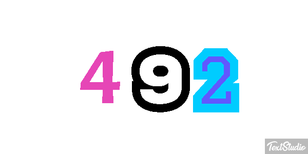 492 Text effect