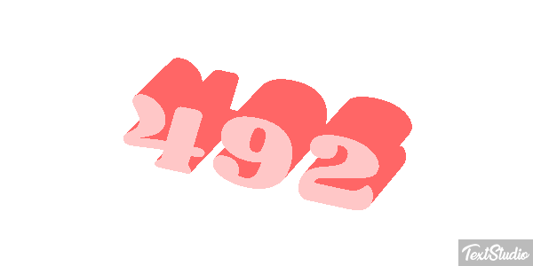 492 Text effect