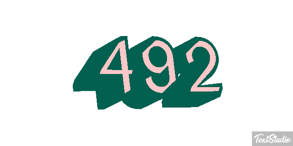 492 Text effect