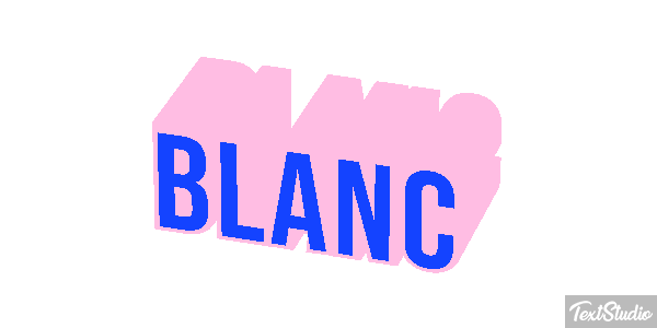 Blanc Text effect