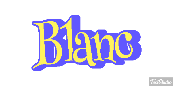 Blanc Text effect