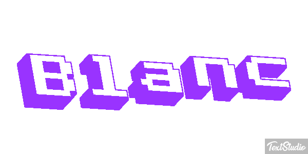 Blanc Text effect