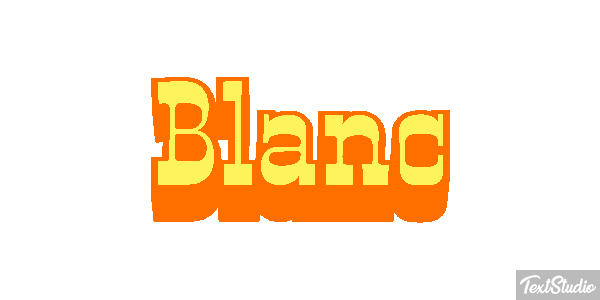 Blanc Text effect