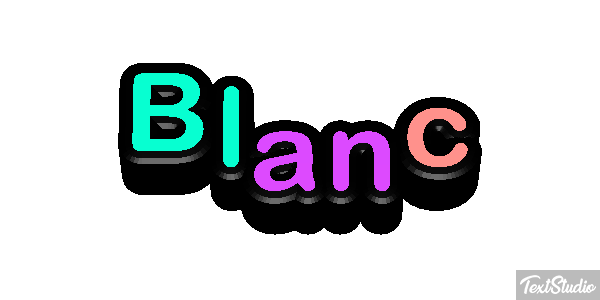 Blanc Text effect