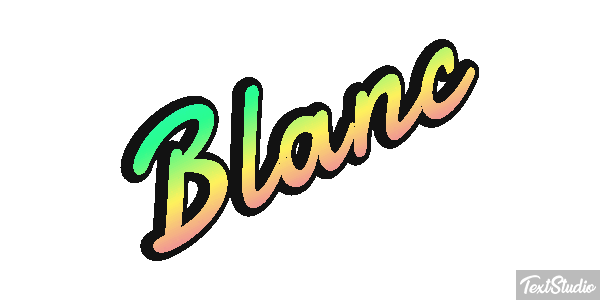 Blanc Text effect