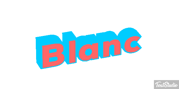 Blanc Text effect