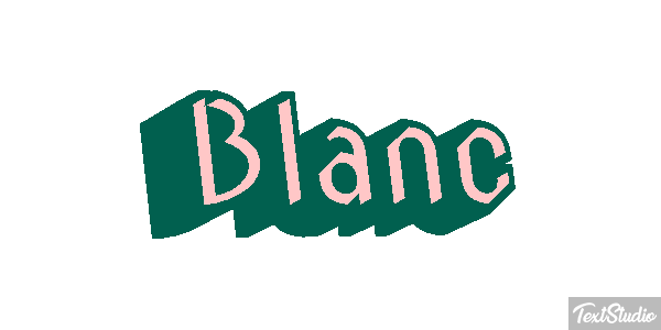 Blanc Text effect