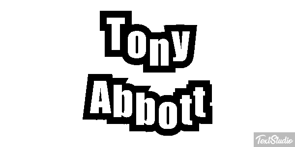 Tony Abbott Text effect