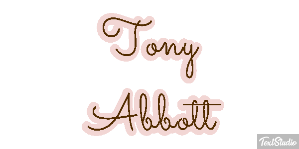 Tony Abbott Text effect