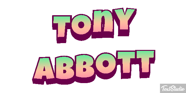 Tony Abbott Text effect