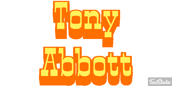 Tony Abbott Text effect