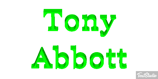 Tony Abbott Text effect