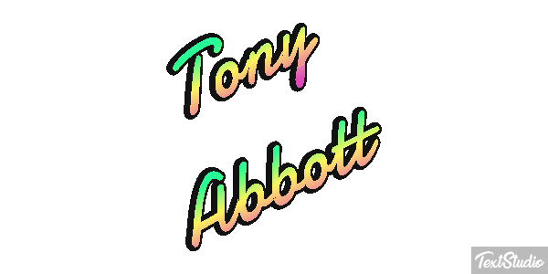 Tony Abbott Text effect