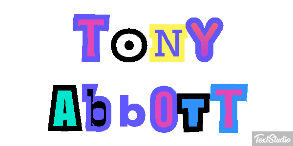 Tony Abbott Text effect