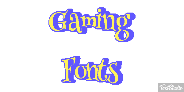 Gaming Fonts Metin efekti