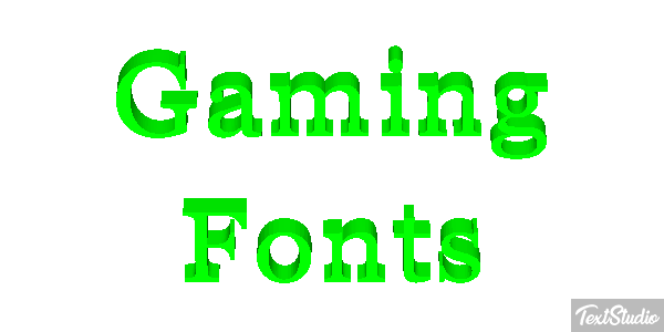 Gaming Fonts Metin efekti