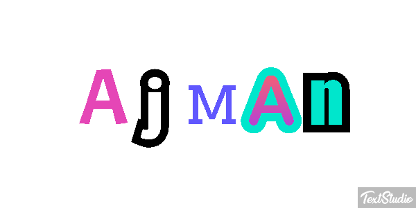 Ajman Text effect