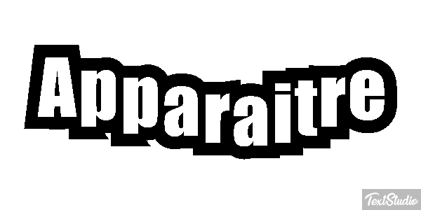 Apparaître Effet de texte